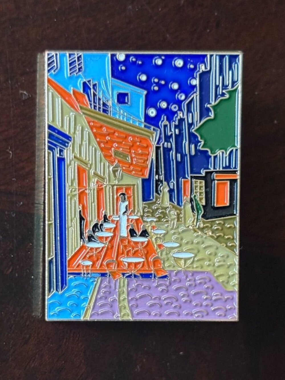Van Gogh Café Terrace Enamel Pin Pinokki Art